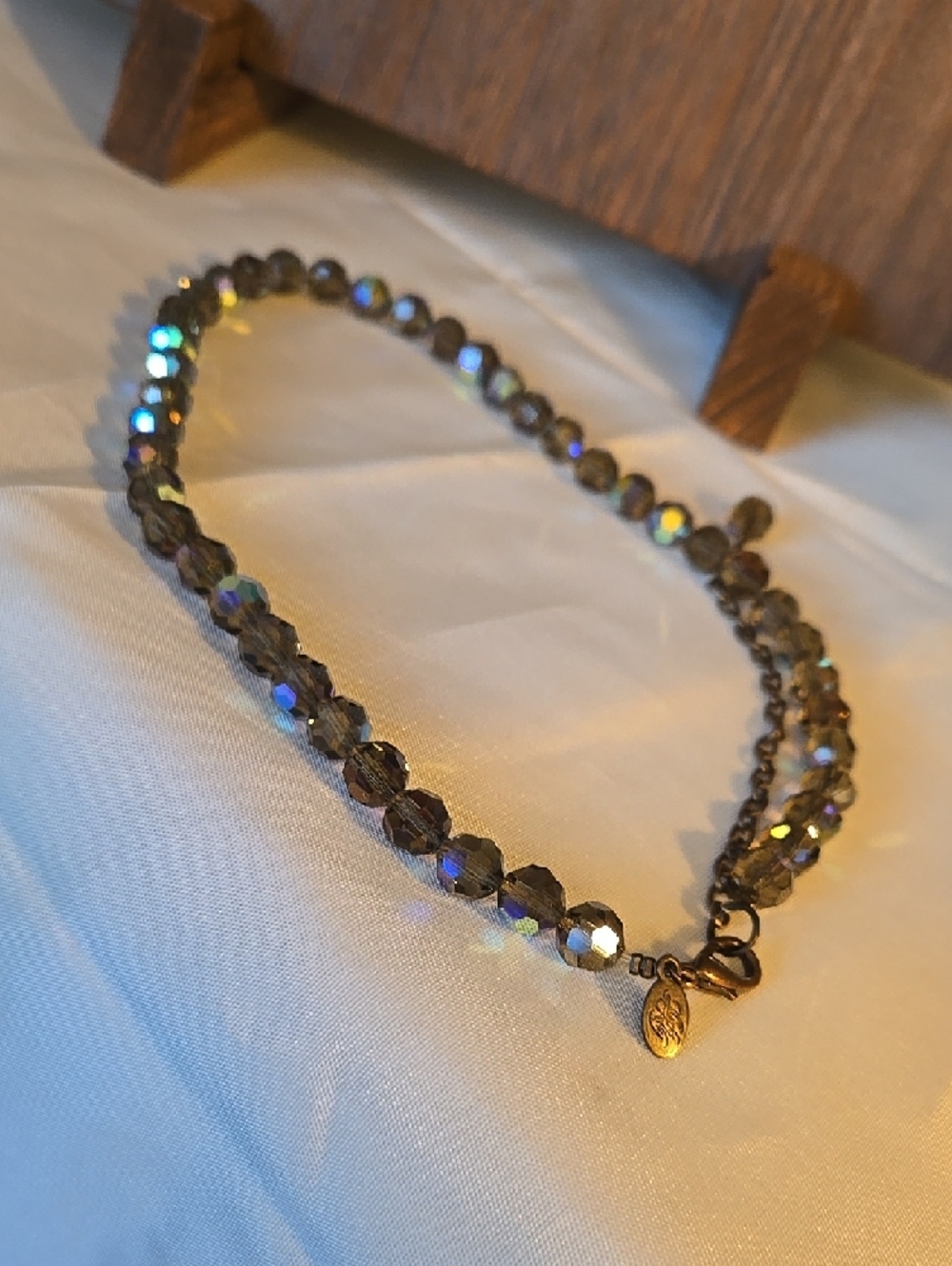 Kirks Folly Iridescent Black Crystal Beaded Necklace - Picture 8 of 8